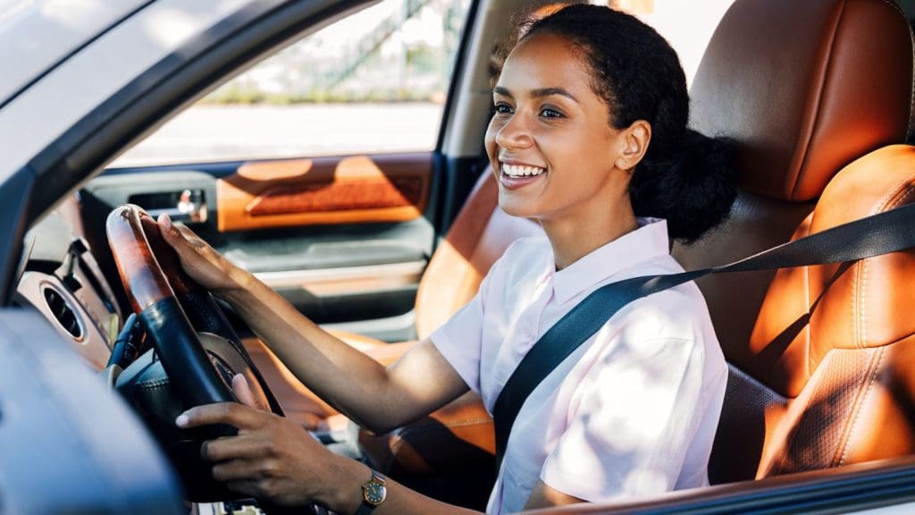 Woman Driving A Car