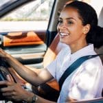 Woman Driving A Car